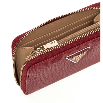 Πορτοφόλι GUESS Laurel Medium Zip Around SWZG7459140 Κόκκινο