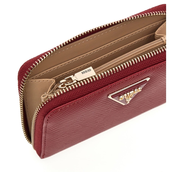 Πορτοφόλι GUESS Laurel Medium Zip Around SWZG7459140 Κόκκινο