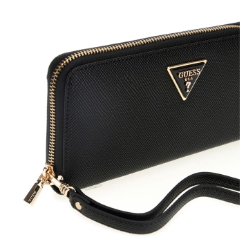 Πορτοφόλι GUESS Laurel Large Zip Around SWZG7459146 Μαύρο