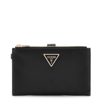 Πορτοφόλι GUESS Laurel Large Zip Around SWZG7459157 Μαύρο