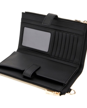 Πορτοφόλι GUESS Laurel Large Zip Around SWZG7459157 Μαύρο