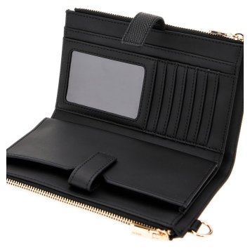 Πορτοφόλι GUESS Laurel Large Zip Around SWZG7459157 Μαύρο