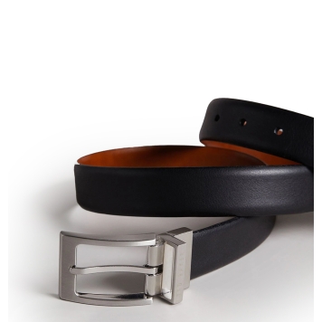 Ζώνη TED BAKER Karmer Διπλής Όψεως 3.5 281598 Μαύρο/Ταμπά