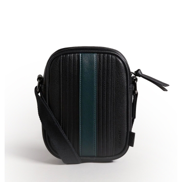 Τσάντα TED BAKER Evver Striped Mini Reporter 282561 Μαύρο