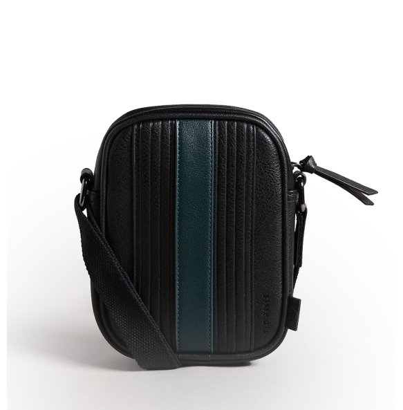 Τσάντα TED BAKER Evver Striped Mini Reporter 282561 Μαύρο