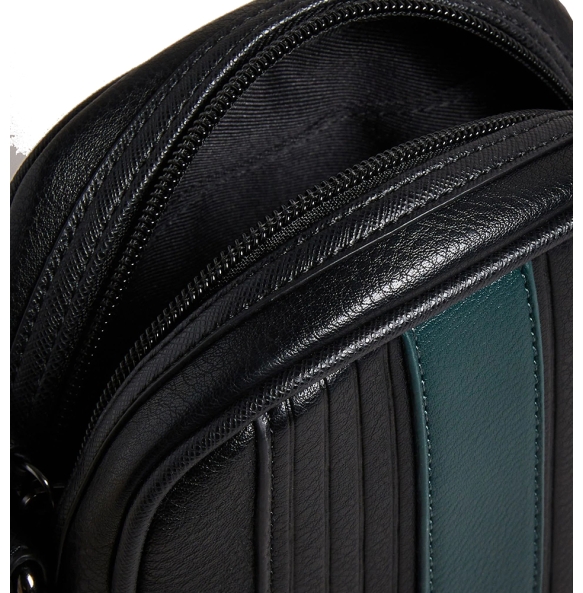 Τσάντα TED BAKER Evver Striped Mini Reporter 282561 Μαύρο