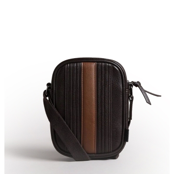 Τσάντα TED BAKER Evver Striped Mini Reporter 282561 Καφέ