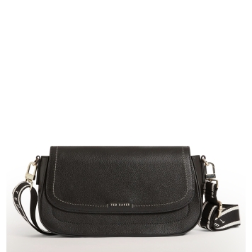 Τσάντα TED BAKER Louiize Webbing Leather Flapover Bag 283918 Μαύρο