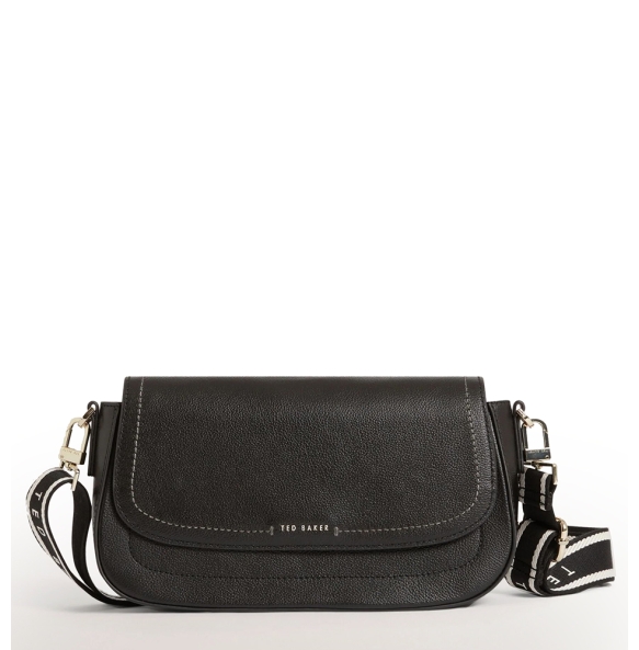 Τσάντα TED BAKER Louiize Webbing Leather Flapover Bag 283918 Μαύρο Τσάντα TED BAKER Louiize Webbing Leather Flapover Bag 283918 Μαύρο