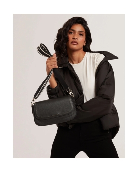 Τσάντα TED BAKER Louiize Webbing Leather Flapover Bag 283918 Μαύρο