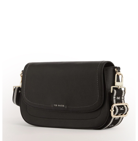 Τσάντα TED BAKER Louiize Webbing Leather Flapover Bag 283918 Μαύρο Τσάντα TED BAKER Louiize Webbing Leather Flapover Bag 283918 Μαύρο