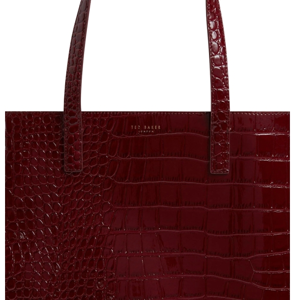 Τσάντα TED BAKER Wenella Croc Large Icon Bag 281942 Μπορντό Τσάντα TED BAKER Wenella Croc Large Icon Bag 281942 Μπορντό