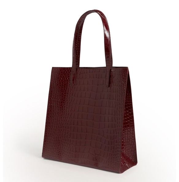 Τσάντα TED BAKER Wenella Croc Large Icon Bag 281942 Μπορντό Τσάντα TED BAKER Wenella Croc Large Icon Bag 281942 Μπορντό