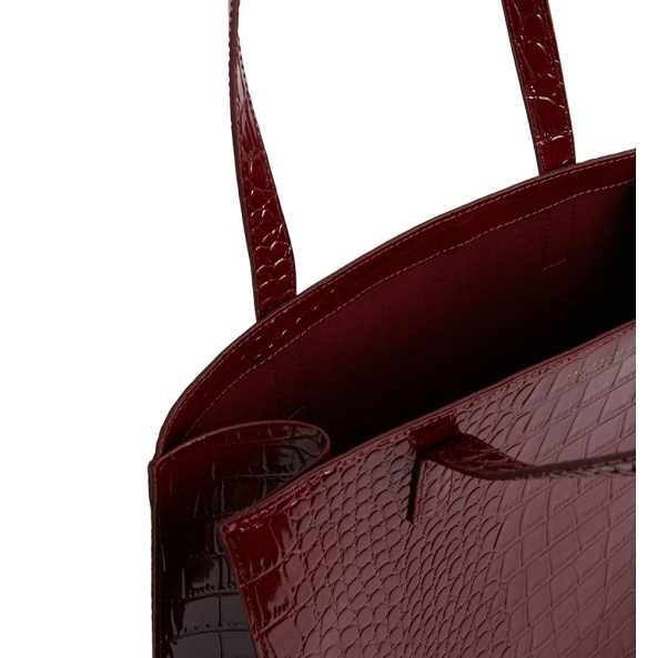 Τσάντα TED BAKER Wenella Croc Large Icon Bag 281942 Μπορντό Τσάντα TED BAKER Wenella Croc Large Icon Bag 281942 Μπορντό