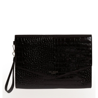 Φάκελος TED BAKER Wesslie Croc Envelope Pouch 282510 Μαύρο