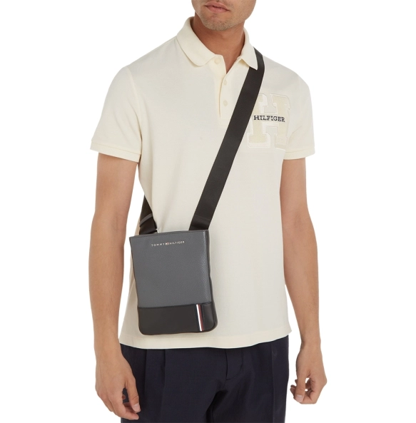Τσάντα TOMMY HILFIGER 12450 TH Central Flat Γκρι