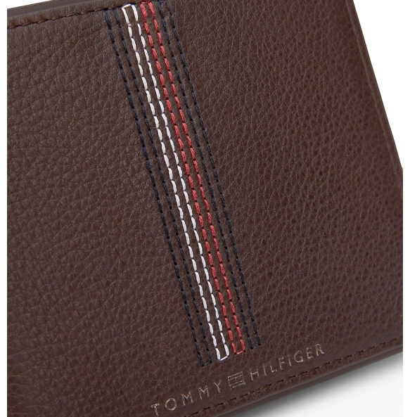Πορτοφόλι TOMMY HILFIGER ΤΗ Casual Leather Bifold 12526 Καφέ