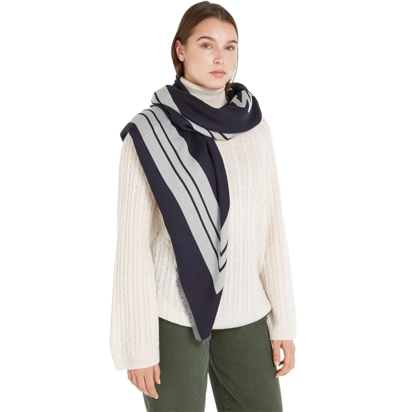 Φουλάρι TOMMY HILFIGER Large Heritage 15345 Μπλε