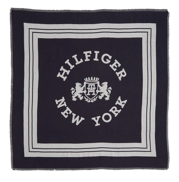 Φουλάρι TOMMY HILFIGER Large Heritage 15345 Μπλε