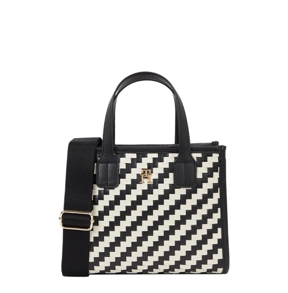 Τσάντα TOMMY HILFIGER TH City Small Tote 16086 Μαύρο