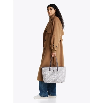 Τσάντα TOMMY HILFIGER TH Monoplay Leather Tote 17379 Μπλε