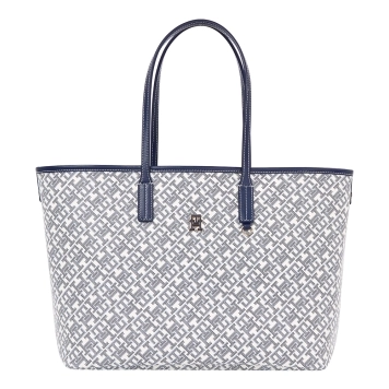 Τσάντα TOMMY HILFIGER TH Monoplay Leather Tote 17379 Μπλε
