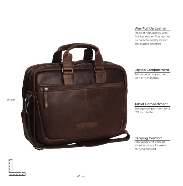 Δερμάτινος χαρτοφύλακας THE CHESTERFIELD BRAND C40.101001 Καφέ