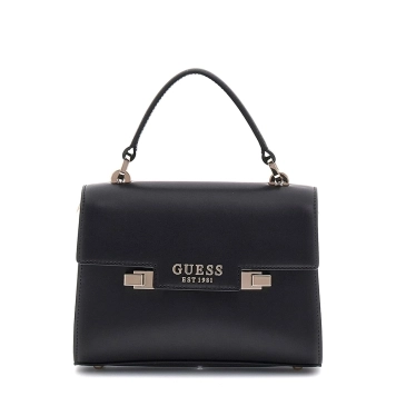Τσάντα GUESS Eco Aldith Flap HWEVG964178 Μαύρο
