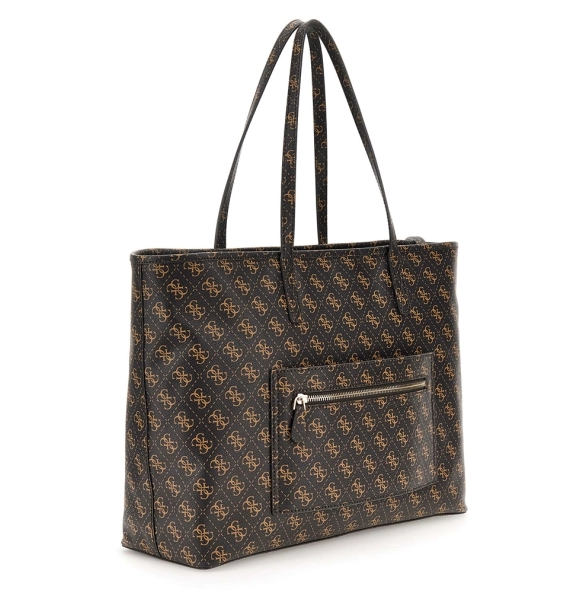 Τσάντα GUESS Power Play Large Tote HWQG9006240 Καφέ