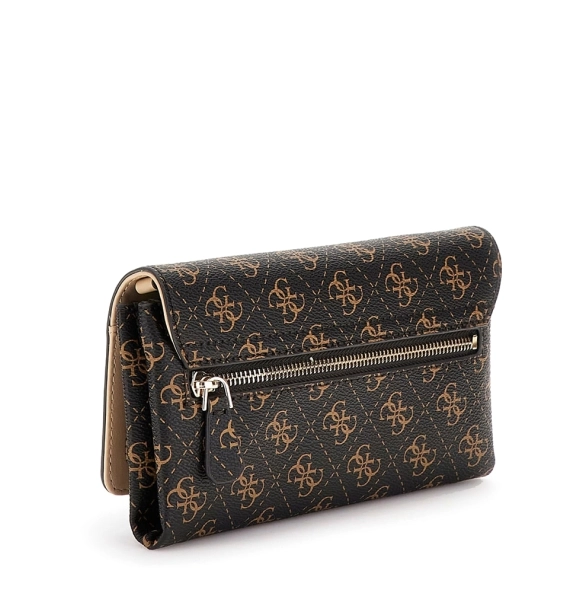 Τσάντα GUESS Noelle xBody Organizer Flap HWQL7879750 Καφέ