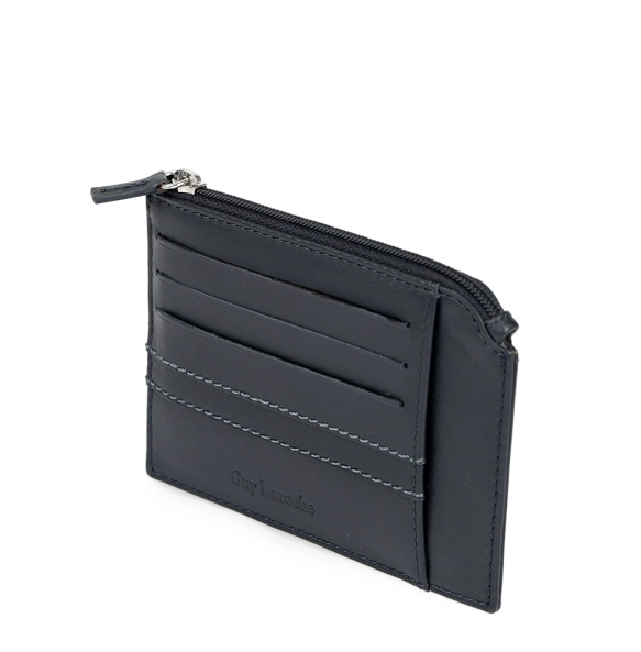 Καρτοθήκη δερμάτινη GUY LAROCHE 37310 Μπλε