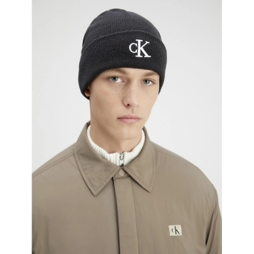 Σκουφάκι Calvin Klein Monogram Embro Beanie 12145 Μαύρο