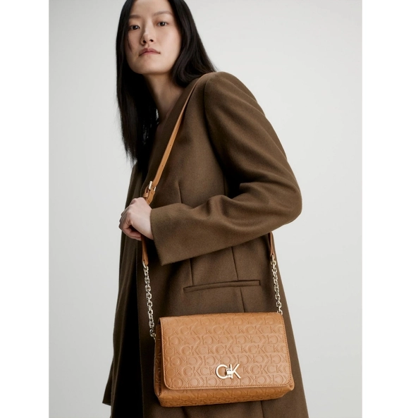Τσάντα CALVIN KLEIN Re-Lock 11061 Καφέ