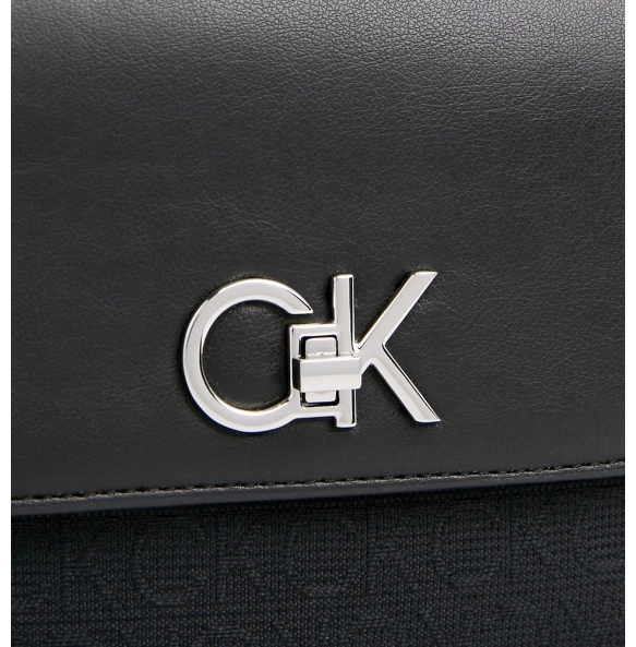 Τσάντα CALVIN KLEIN Re-Lock Double 11877 Μαύρο