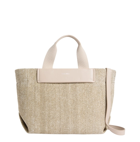 Τσάντα CALVIN KLEIN CK Raffia Small Tote Crossbody 13026 Μπεζ
