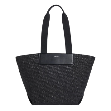 Τσάντα CALVIN KLEIN CK Raffia Medium Shopper 13174 Μαύρο