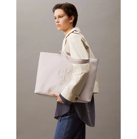Τσάντα CALVIN KLEIN Sculpted Slim Tote 3070G Μπεζ