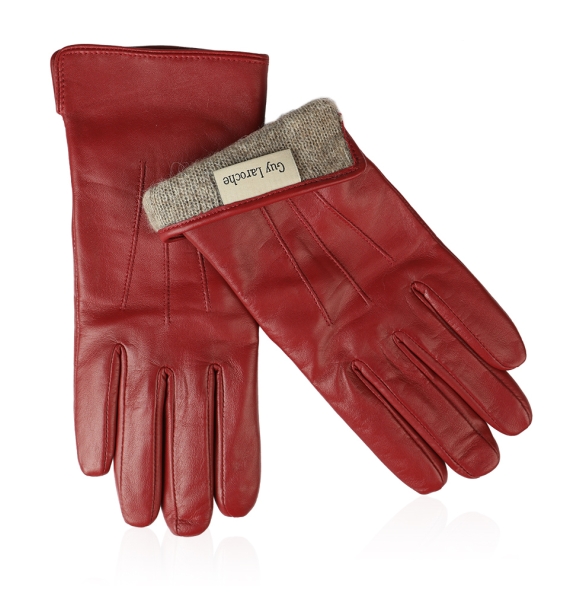 Δερμάτινα γάντια Guy Laroche 98861 Κόκκινο