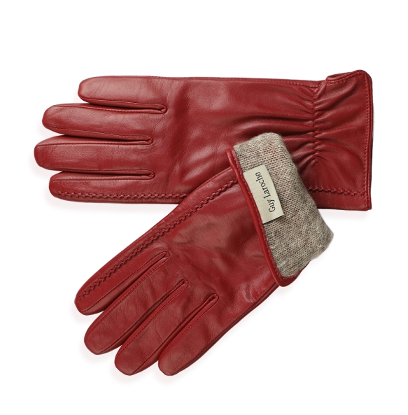 Δερμάτινα γάντια Guy Laroche 98862 Κόκκινο