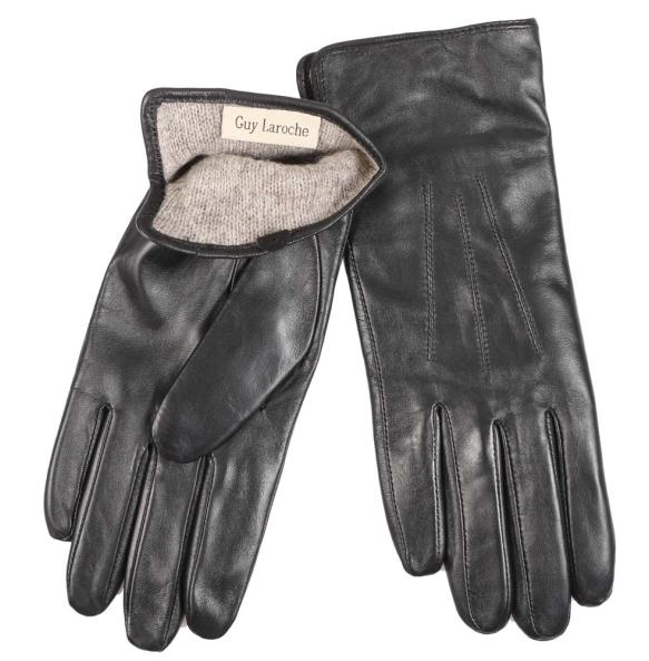 Δερμάτινα γάντια Guy Laroche 98861 Μαύρο