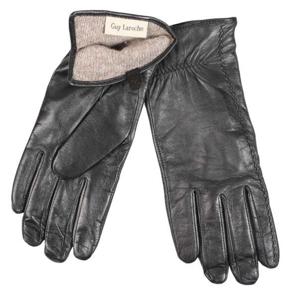 Δερμάτινα γάντια Guy Laroche 98862 Μαύρο
