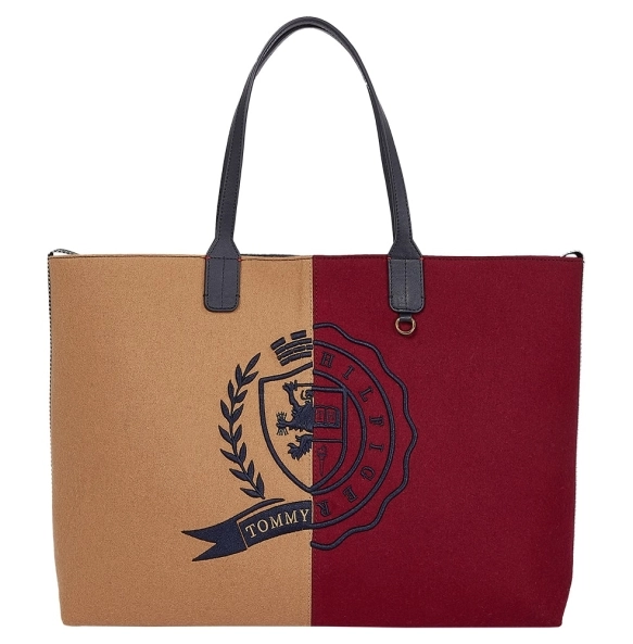 Τσάντα TOMMY HILFIGER 11725 Tommy Icons Ταμπά/Μπορντώ