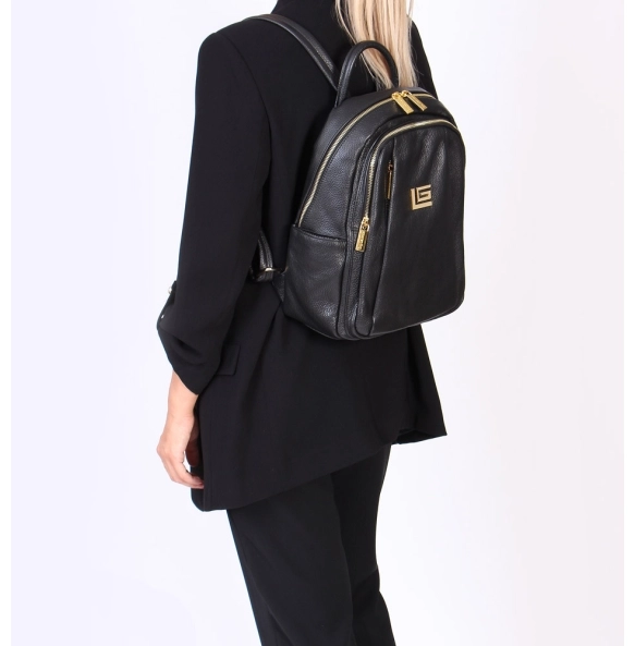 Δερμάτινο σακίδιο GUY LAROCHE 1100 Μαύρο