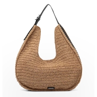 Τσάντα DKNY Camila Hobos Shoulder bag R61ADM30 Ψάθα
