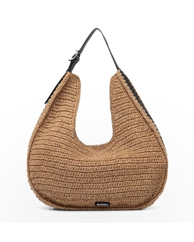 Τσάντα DKNY Camila Hobos Shoulder bag R61ADM30 Ψάθα