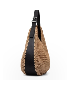 Τσάντα DKNY Camila Hobos Shoulder bag R61ADM30 Ψάθα