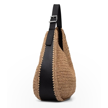 Τσάντα DKNY Camila Hobos Shoulder bag R61ADM30 Ψάθα