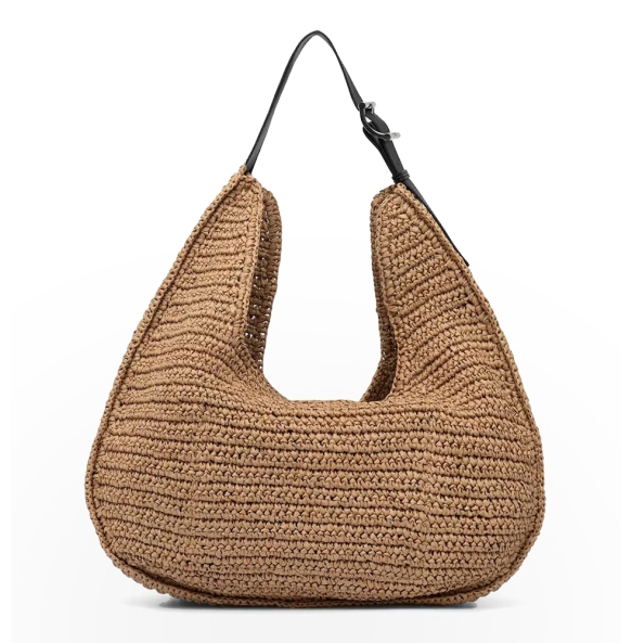 Τσάντα DKNY Camila Hobos Shoulder bag R61ADM30 Ψάθα