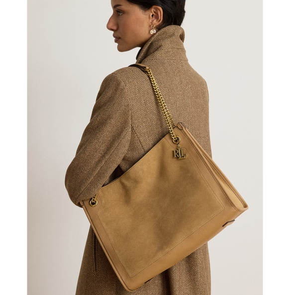 Τσάντα RALPH LAUREN Bradley Tote Bag 431980176 Κάμελ