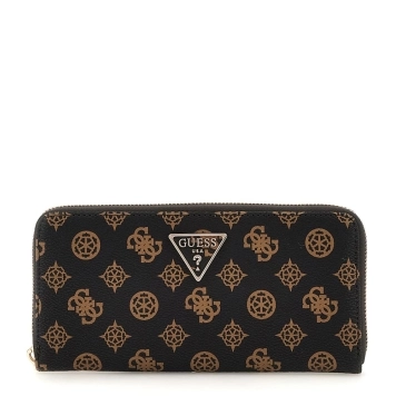 Πορτοφόλι GUESS Laurel Slg Large Zip Around SWPG8500146 Καφέ